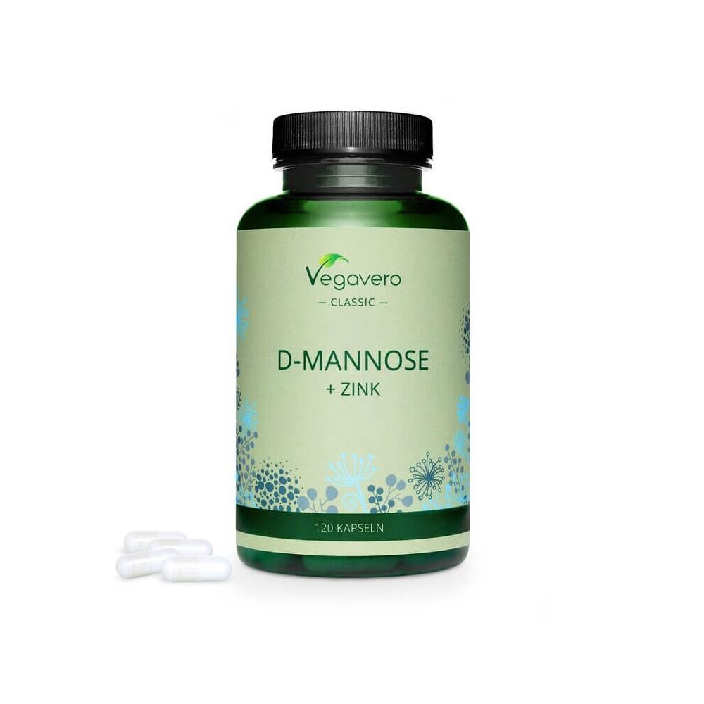 D-mannose + zink / Д-маноза + цинк, 120 капсули, 100% Vegan | market.dir.bg