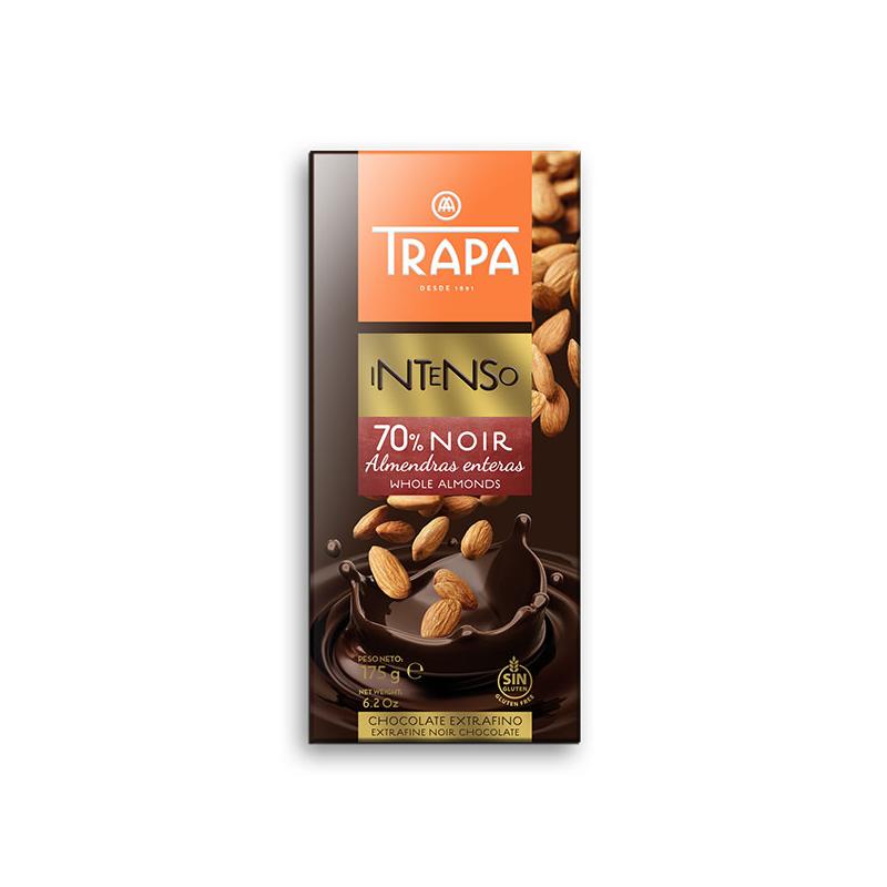 Шоколад Ноар 175гр. - натурален с бадеми 70% какао