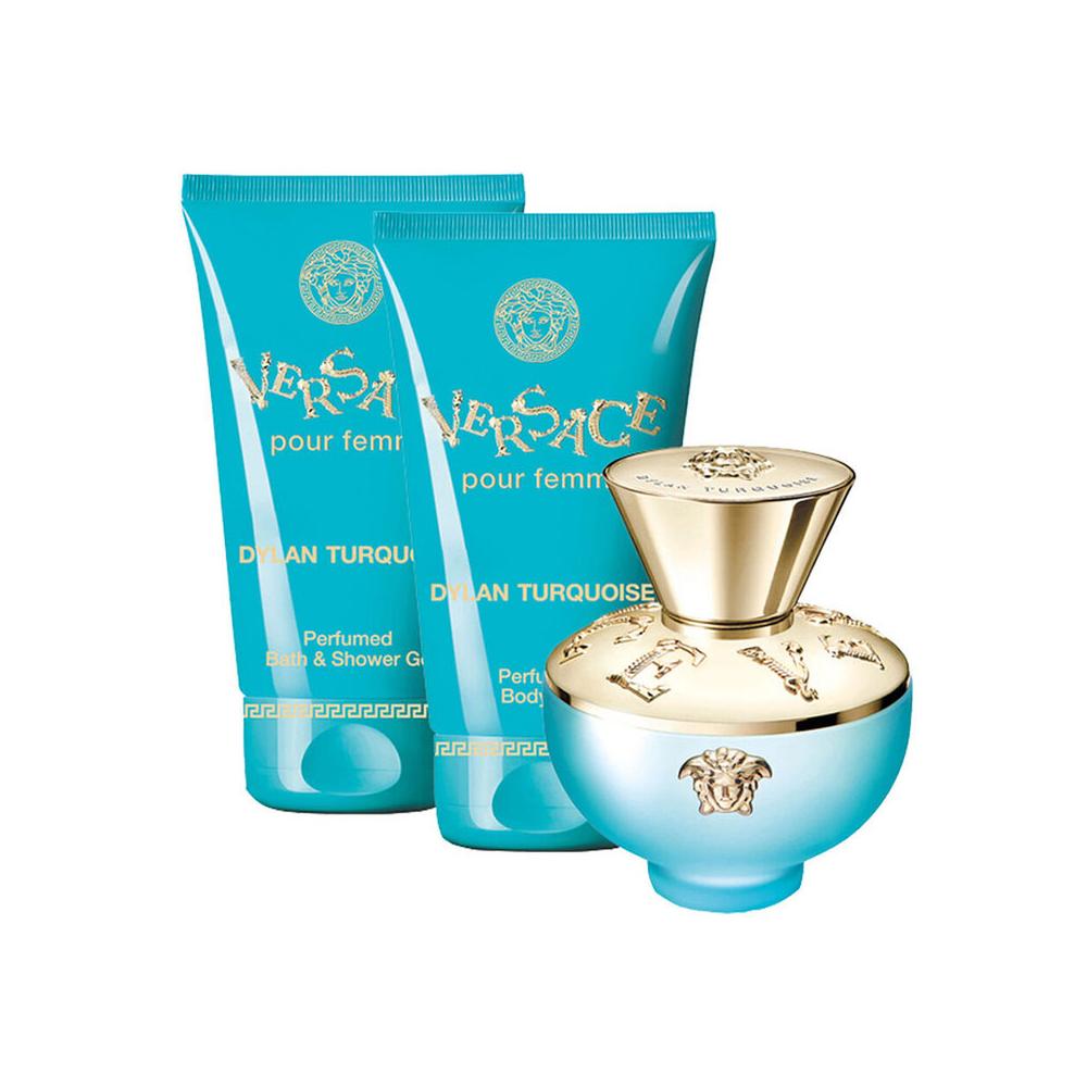 Комплект за жени Versace Dylan Turquoise EDT 50ml + BG 50ml+ SG 50ml ...