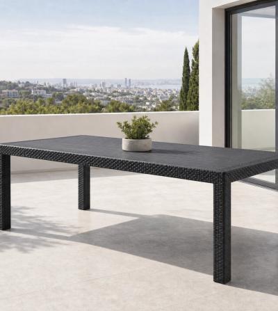 Ратанов комплект Milano Garden с маса и 6 стола, черен — миниатюра 6