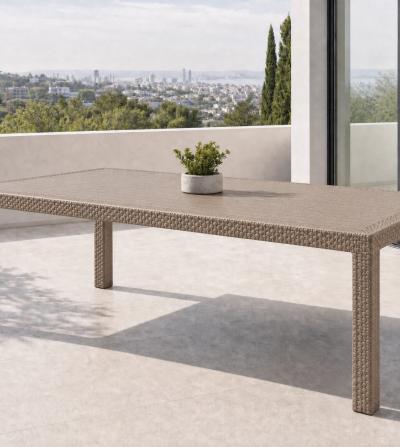 Ратанов комплект Milano Garden с маса и 6 стола, капучино — миниатюра 4