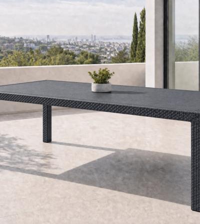 Ратанов комплект Milano Garden с маса и 6 стола, антрацит — миниатюра 4